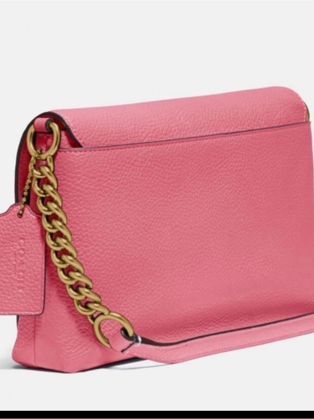 Coach Pink Leather Turnlock Crossbody Clutch - Picture 2 of 9